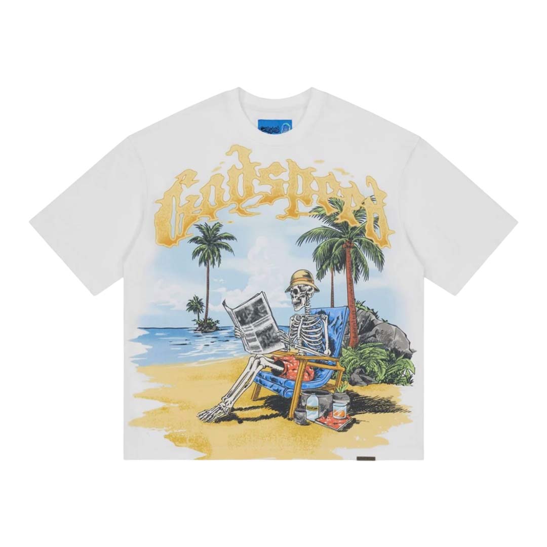 Godspeed Skeleton Beach II White Tee by Godspeed - NWAHYPE No.1 for streetwear T-Shirts in USA