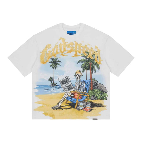 Godspeed Skeleton Beach II White Tee by Godspeed - NWAHYPE No.1 for streetwear T-Shirts in USA
