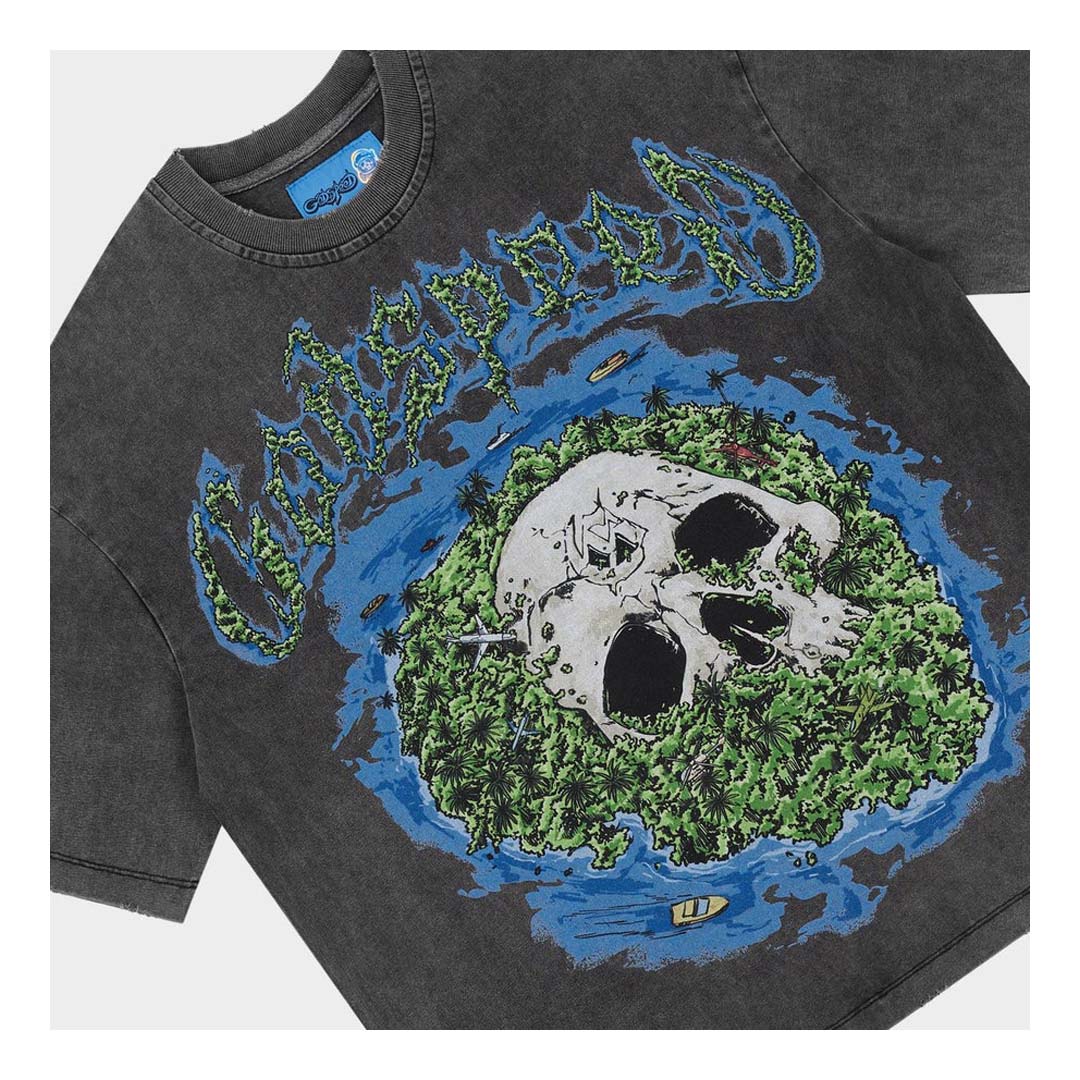 Godspeed Skull Island 2.0 Grey Wash Tee by Godspeed - NWAHYPE No.1 for streetwear T-Shirts in USA