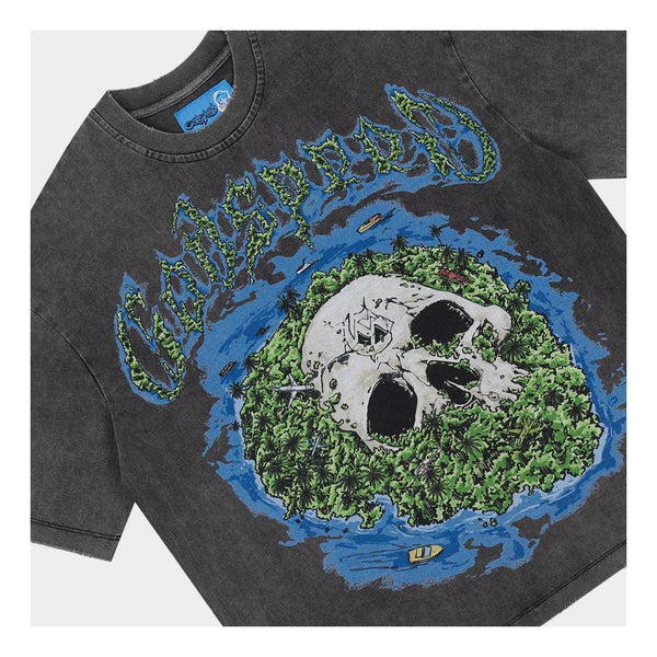 Godspeed Skull Island 2.0 Grey Wash Tee by Godspeed - NWAHYPE No.1 for streetwear T-Shirts in USA