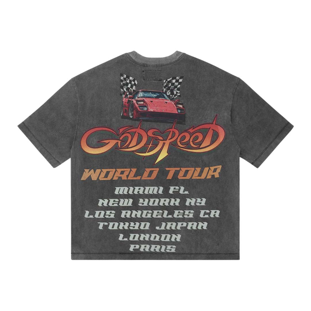 Godspeed South Beach Drive Miami Superrun Grey Wash Tee by Godspeed - NWAHype No.1 for streetwear T-Shirts in USA