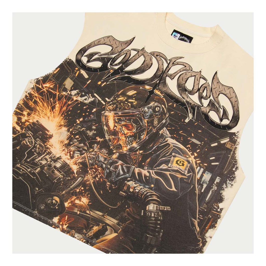 Godspeed Steel Sharpens Steel Bone Long Sleeve Tee by Godspeed - NWAHype 1 for streetwear T-Shirts in USA