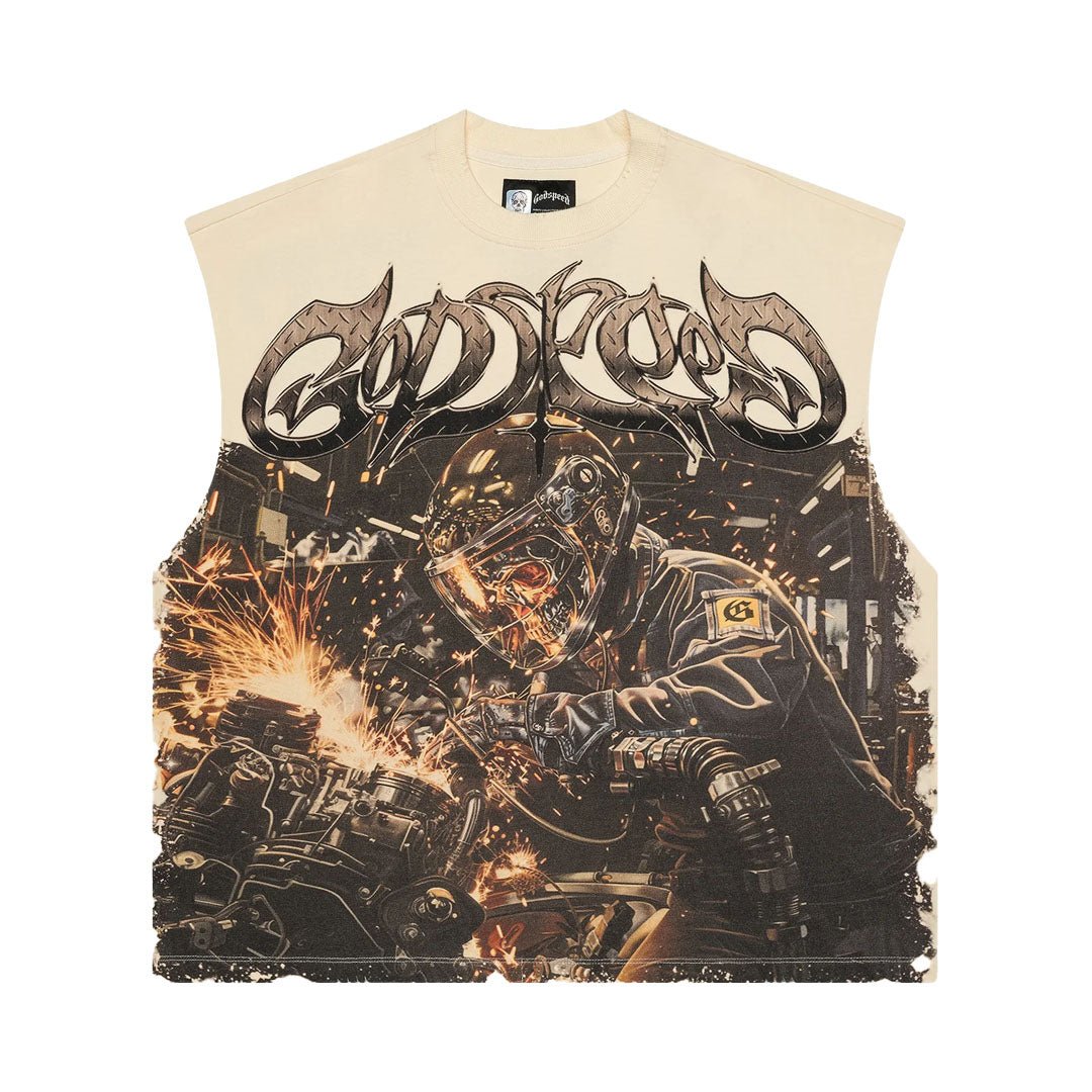 Godspeed Steel Sharpens Steel Bone Long Sleeve Tee by Godspeed - NWAHype 1 for streetwear T-Shirts in USA