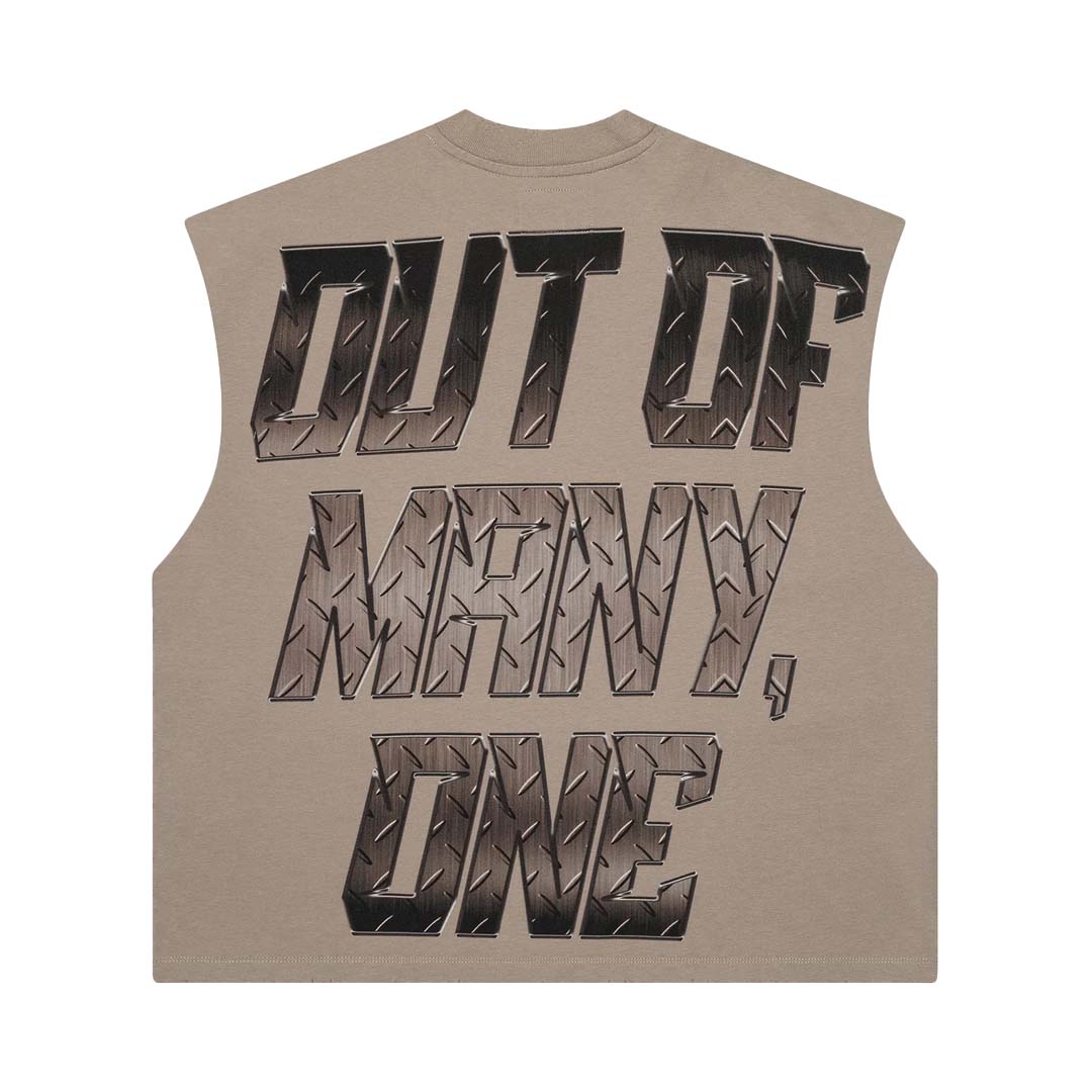 Godspeed Steel Sharpens Steel Sleeveless Slate Grey Tee by Godspeed - NWAHype 1 for streetwear T-Shirts in USA