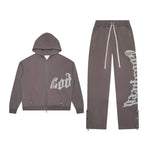 Godspeed Stone Grey Sweatsuit Hoodies & Sweatpants Set by Godspeed - NWAHype 1 for streetwear Hoodies in USA