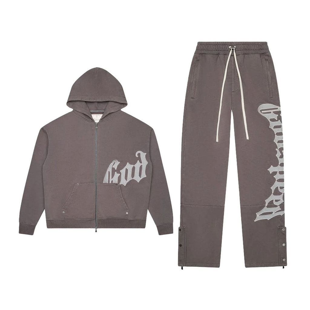 Godspeed Stone Grey Sweatsuit Hoodies & Sweatpants Set by Godspeed - NWAHype 1 for streetwear Hoodies in USA