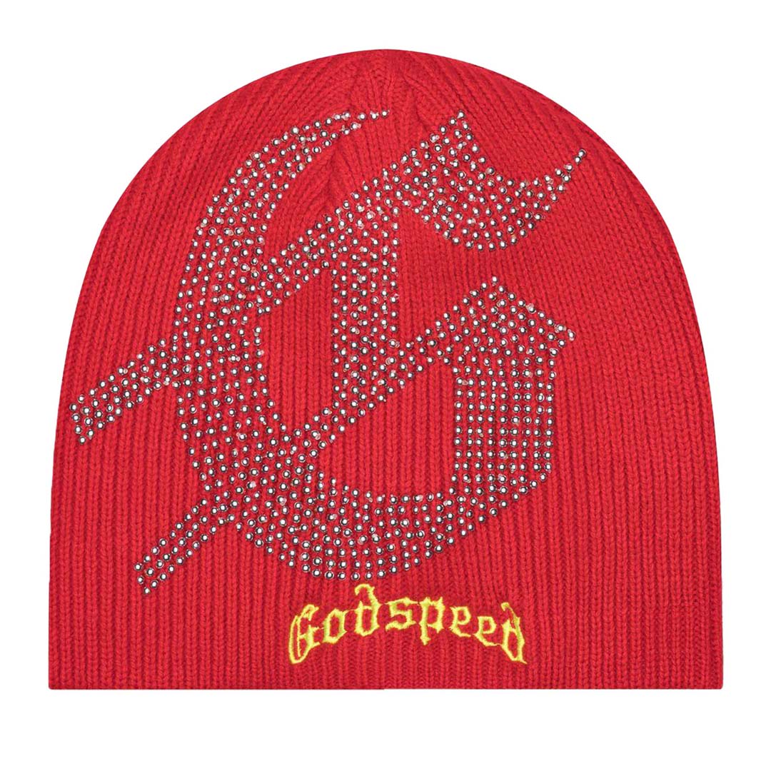 Godspeed Studded Beanie Red Yellow by Godspeed - NWAHype No.1 for streetwear Beanies in USA