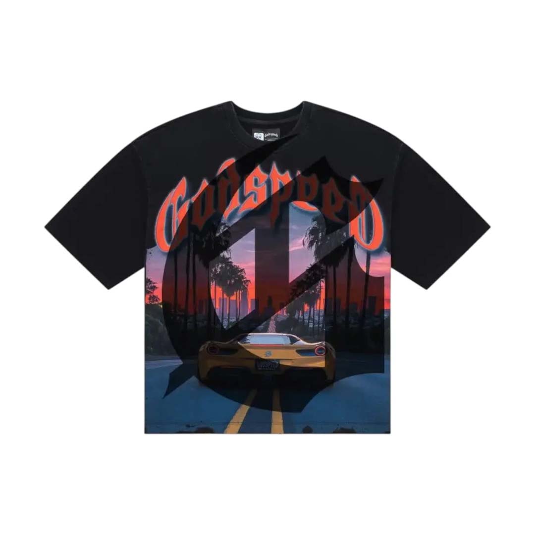 Godspeed Sunset BLVD Tee Black by Godspeed - NWAHype 1 for streetwear T-Shirts in USA