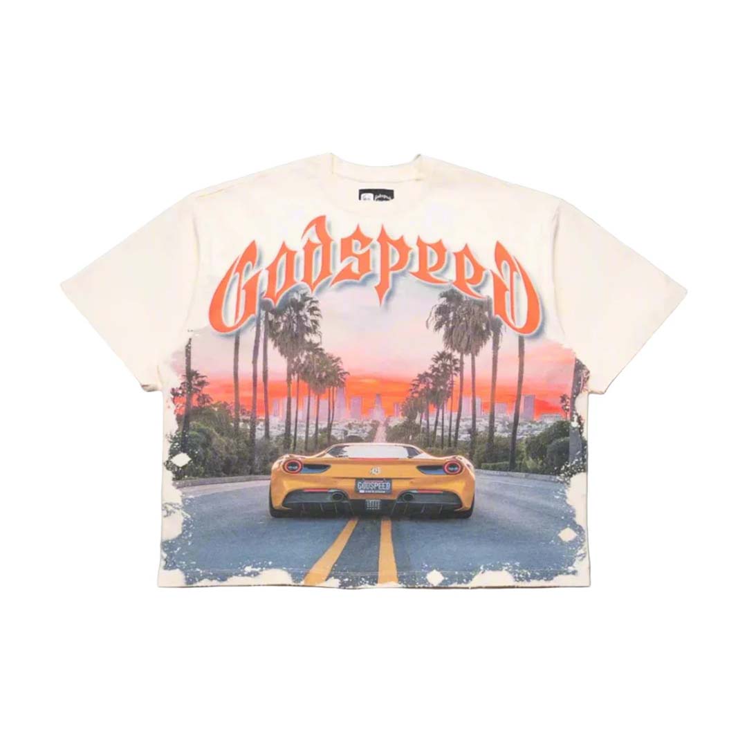 Godspeed Sunset BLVD Tee Cream by Godspeed - NWAHype 1 for streetwear T-Shirts in USA