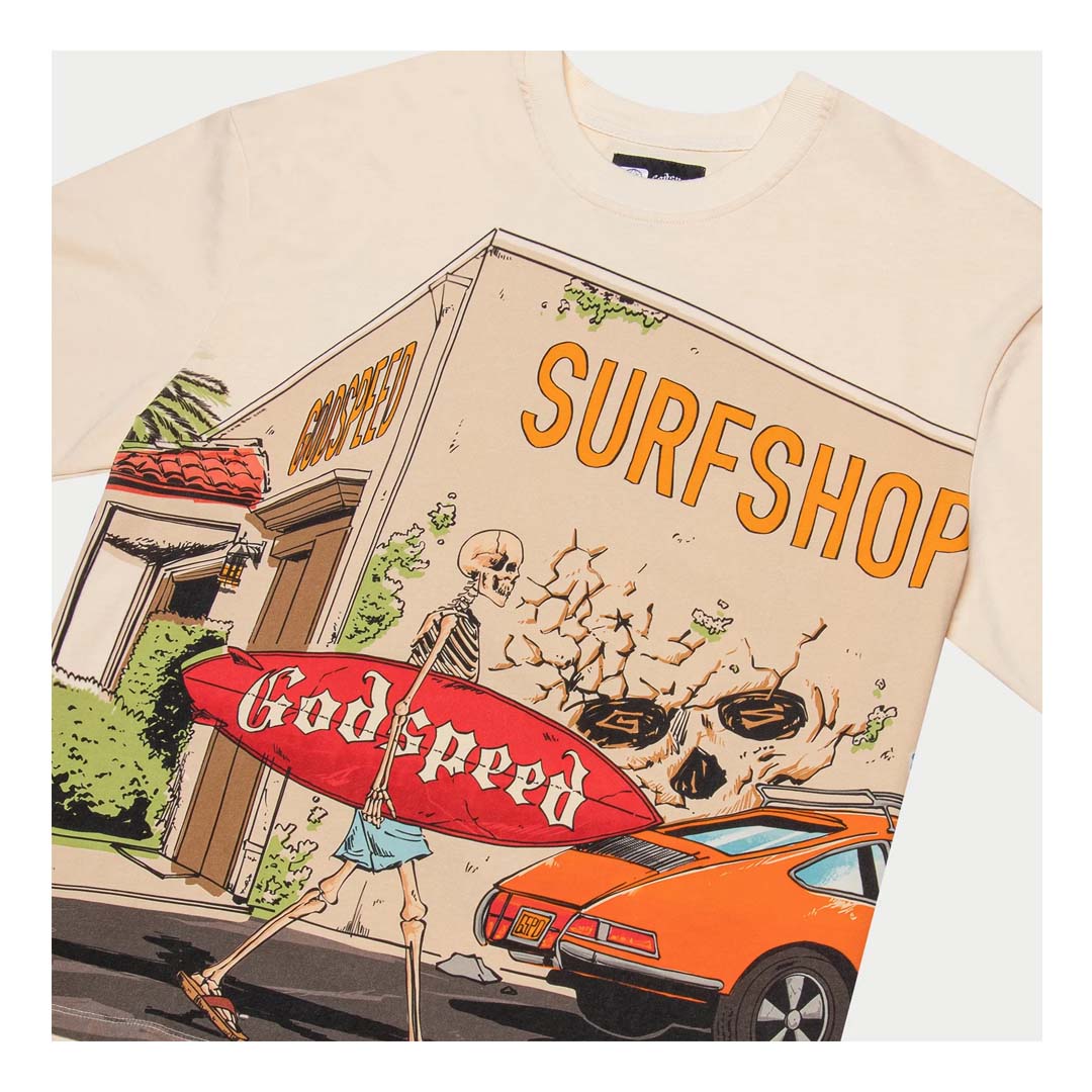 Godspeed Surf Shop Bone Tee by Godspeed - NWAHype 1 for streetwear T-Shirts in USA