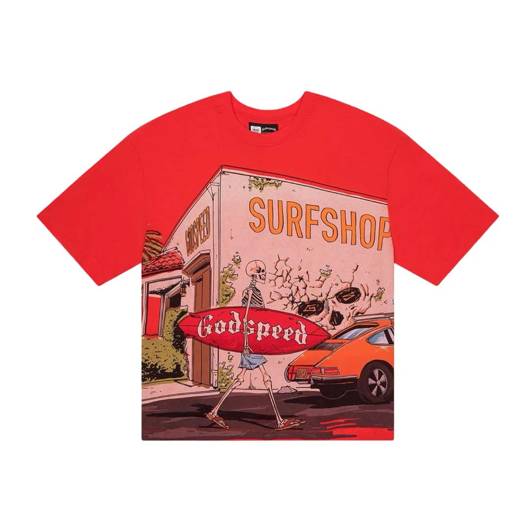 Godspeed Surf Shop Red Tee by Godspeed - NWAHype 1 for streetwear T-Shirts in USA