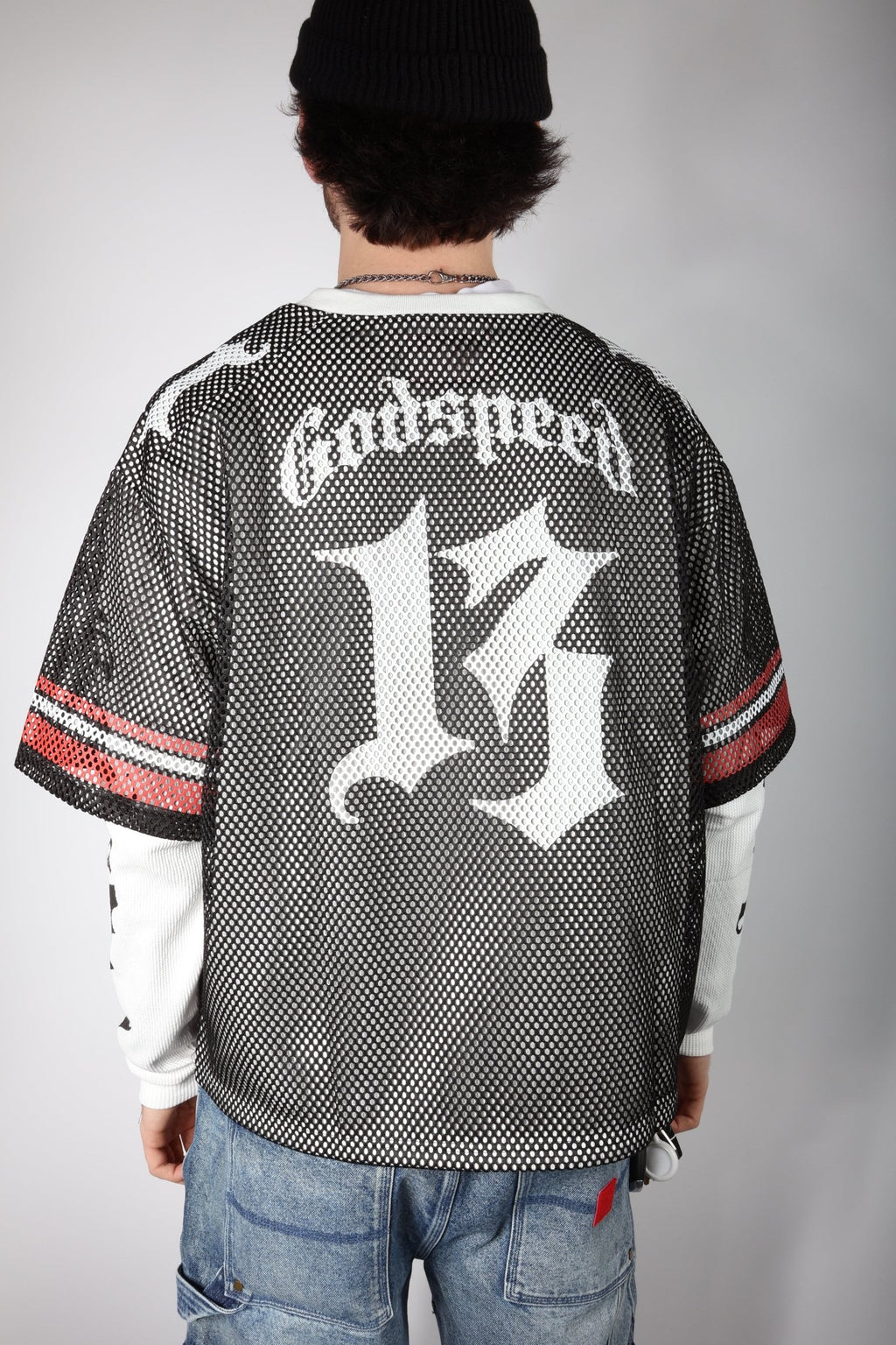 Godspeed TD Layered Jersey Black White Red Long Sleeve by Godspeed - NWAHype 1 for streetwear T-Shirts in USA