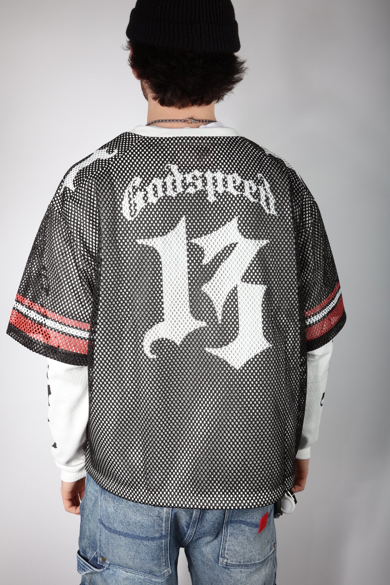 Godspeed TD Layered Jersey Black White Red Long Sleeve by Godspeed - NWAHype 1 for streetwear T-Shirts in USA