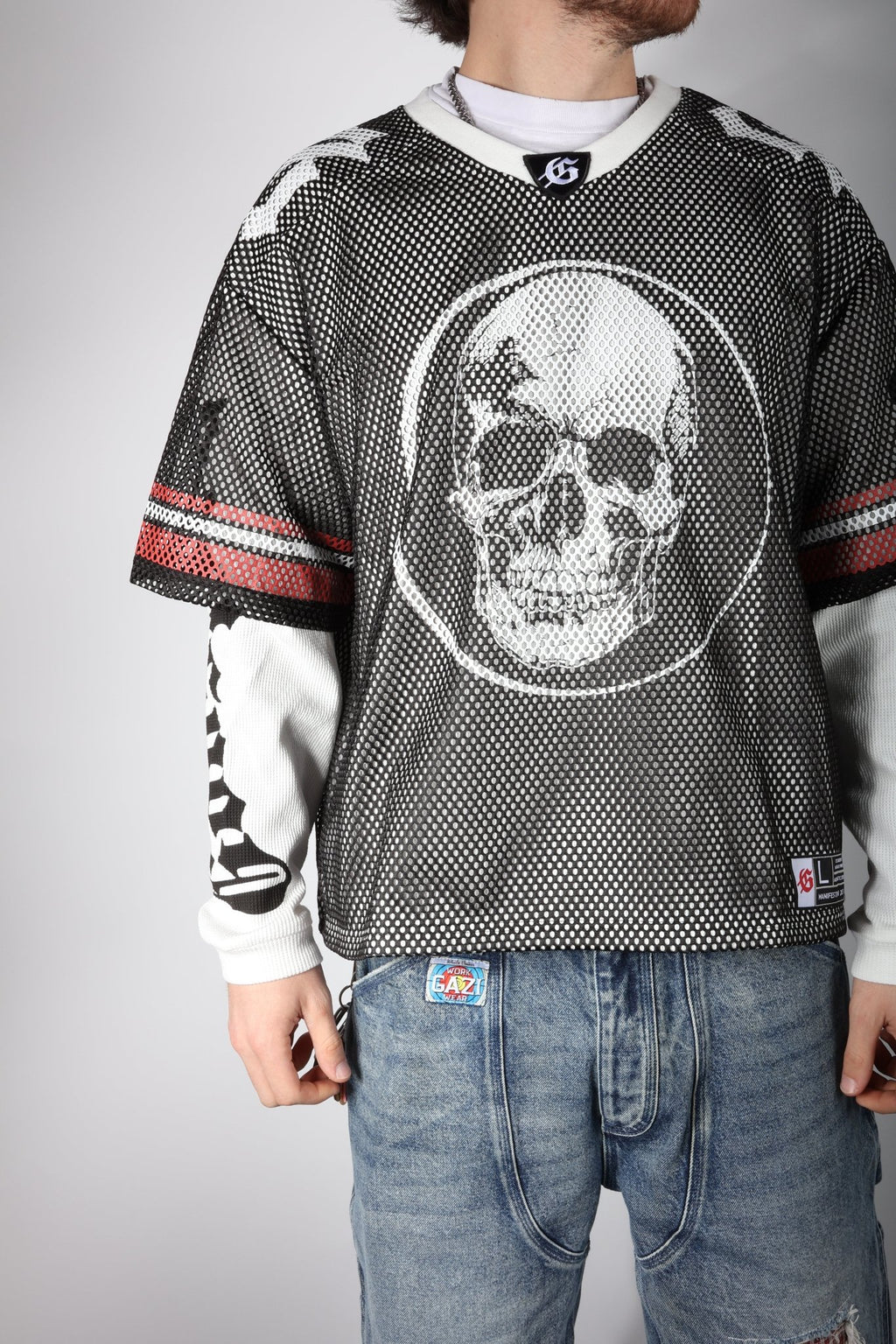 Godspeed TD Layered Jersey Black White Red Long Sleeve by Godspeed - NWAHype 1 for streetwear T-Shirts in USA