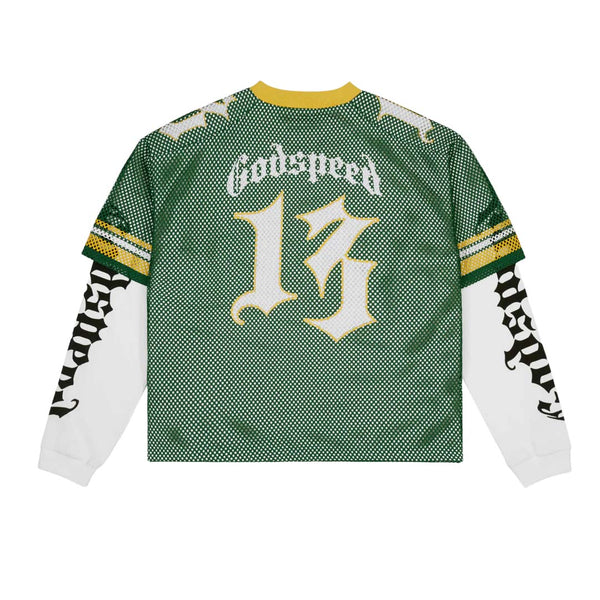 Godspeed TD Layered Jersey Long Sleeve Green Yellow White by Godspeed - NWAHype No.1 for streetwear T-Shirts in USA