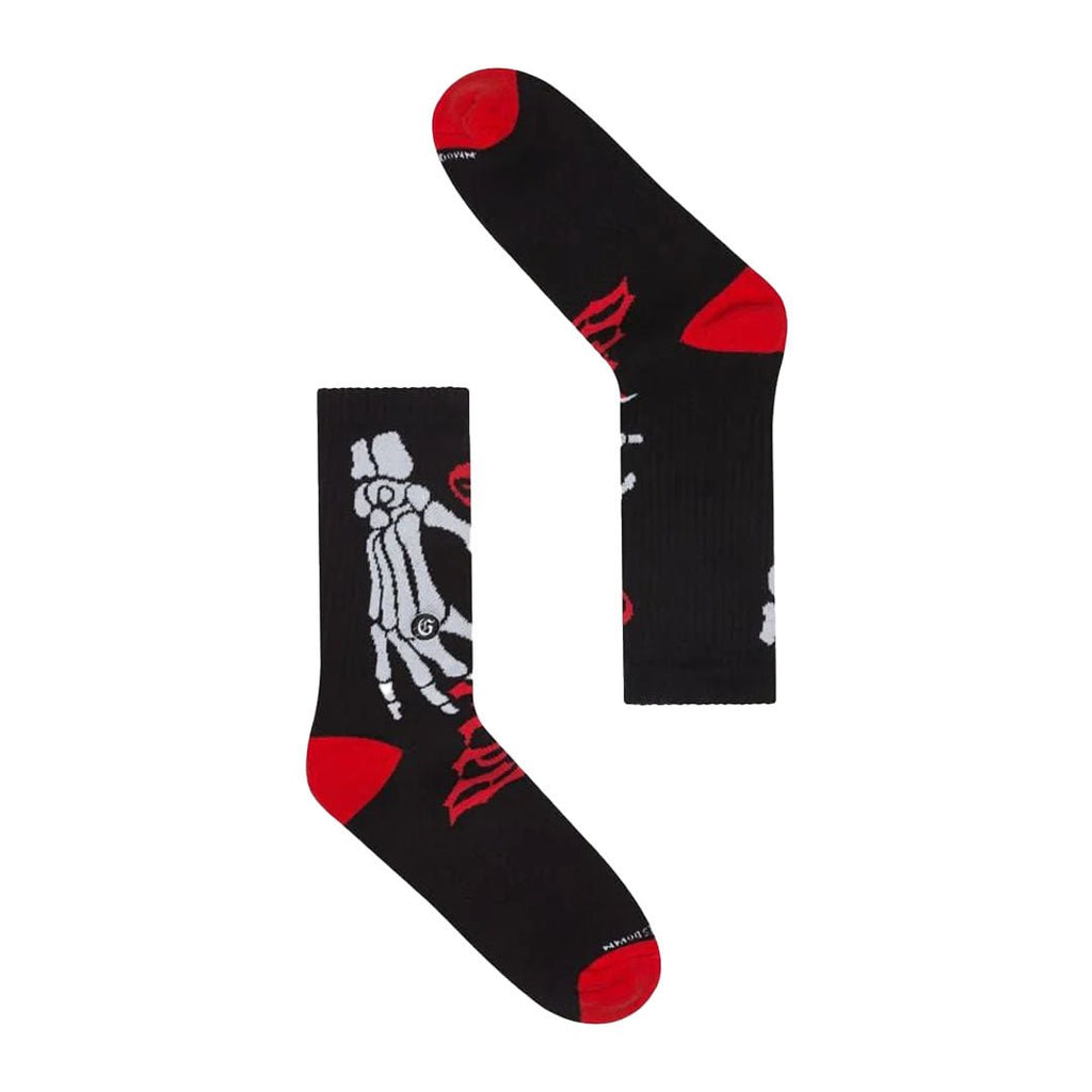 Godspeed Ten Toes Down Socks Black Red by Godspeed - NWAHype No.1 for streetwear Accessories in USA