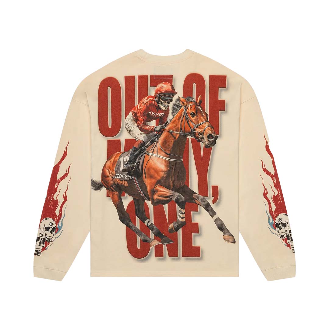 Godspeed Thoroughbred Long Sleeve Tee Bone by Godspeed - NWAHype 1 for streetwear T-Shirts in USA