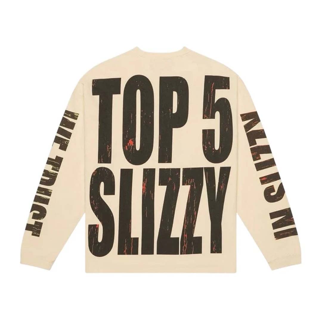 Godspeed Top 5 Slizzy Long Sleeve Tee Bone by Godspeed - NWAHype 1 for streetwear T-Shirts in USA
