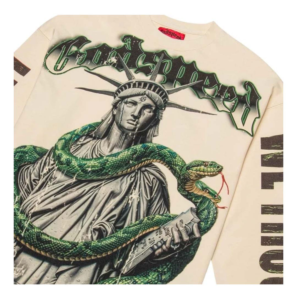 Godspeed Top 5 Slizzy Long Sleeve Tee Bone by Godspeed - NWAHype 1 for streetwear T-Shirts in USA