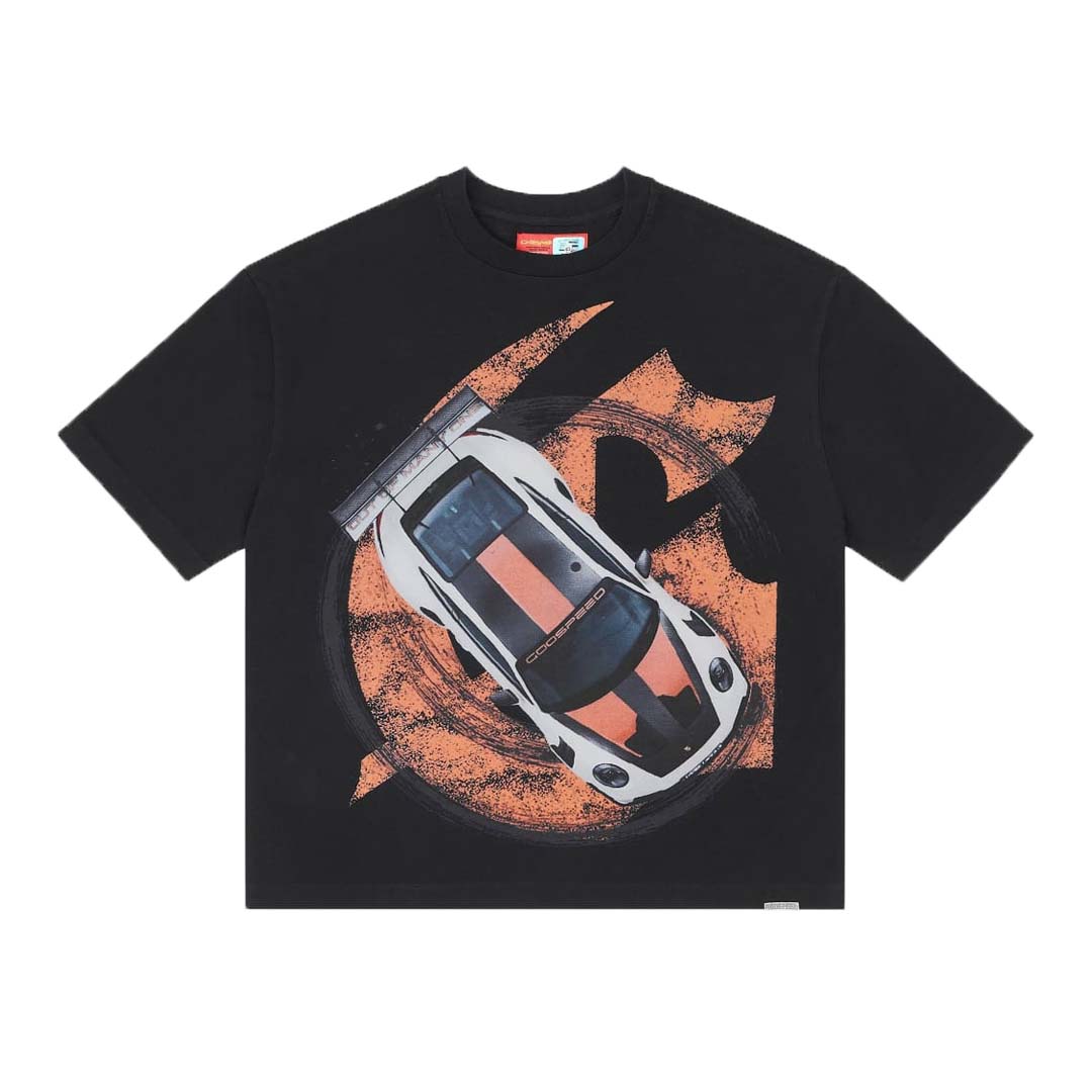 Godspeed Track Mode Miami Superrun Black Tee by Godspeed - NWAHype No.1 for streetwear T-Shirts in USA
