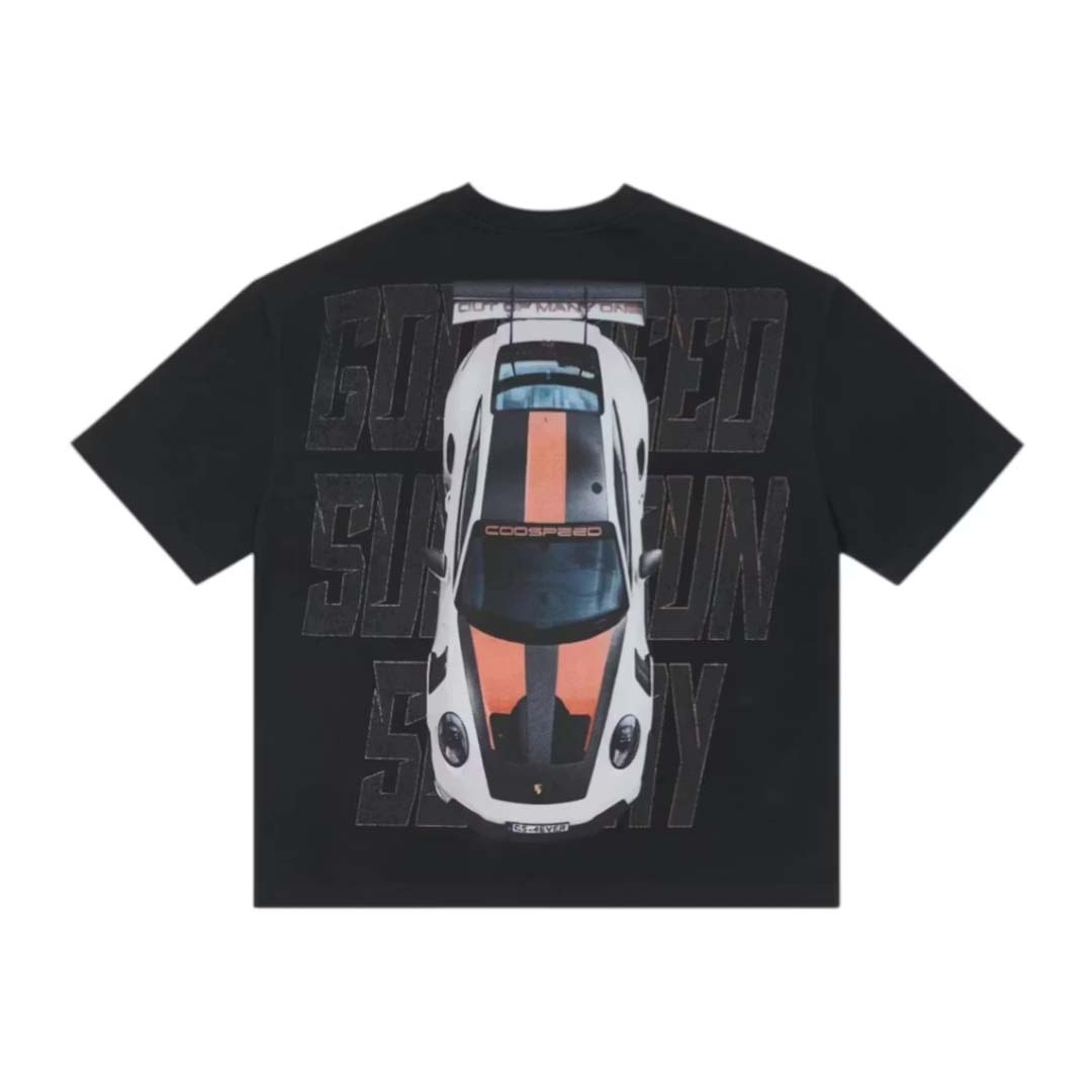 Godspeed Track Mode Miami Superrun Black Tee by Godspeed - NWAHype No.1 for streetwear T-Shirts in USA