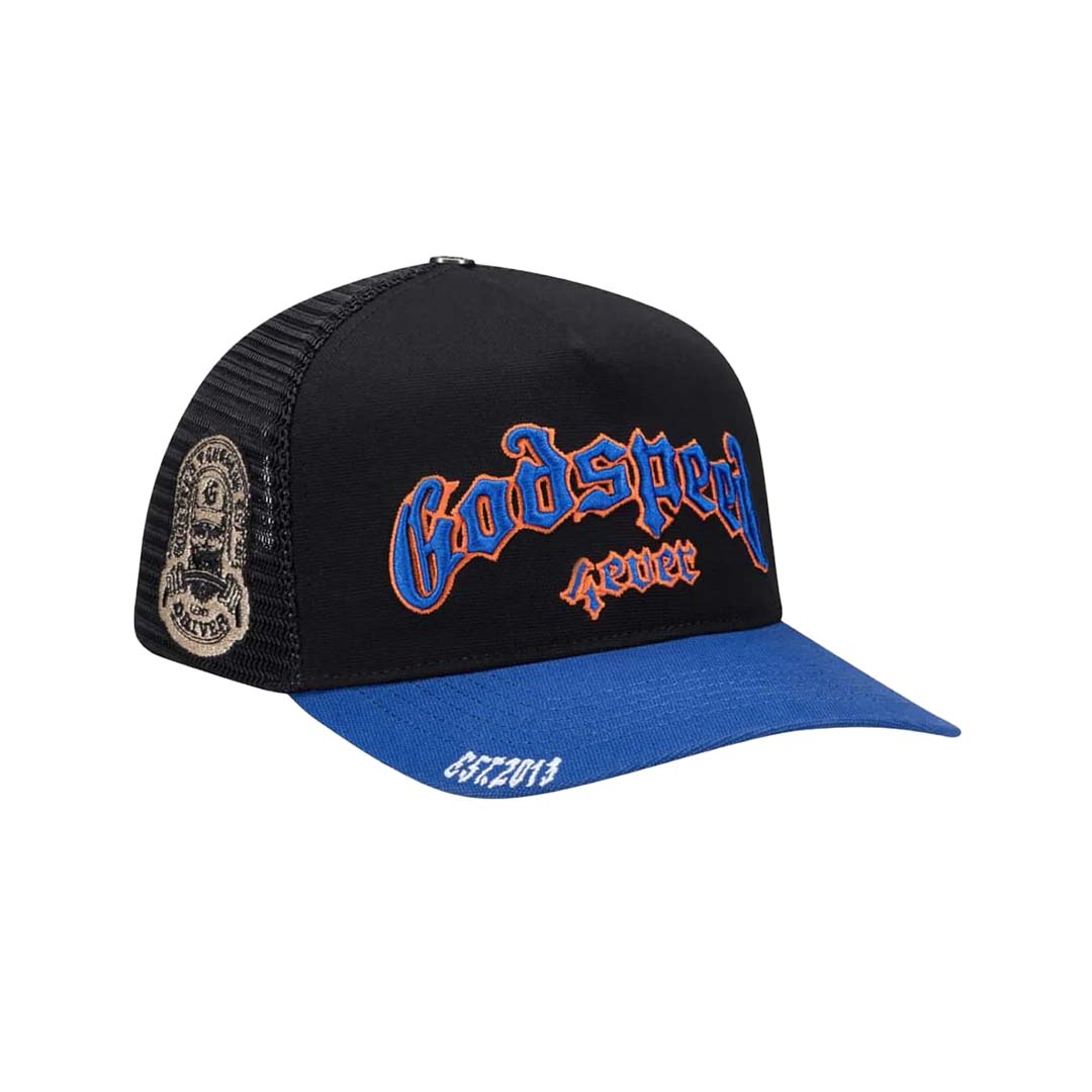 Godspeed Trucker Hat Black Blue Orange by Godspeed - NWAHYPE No.1 for streetwear Hats in USA