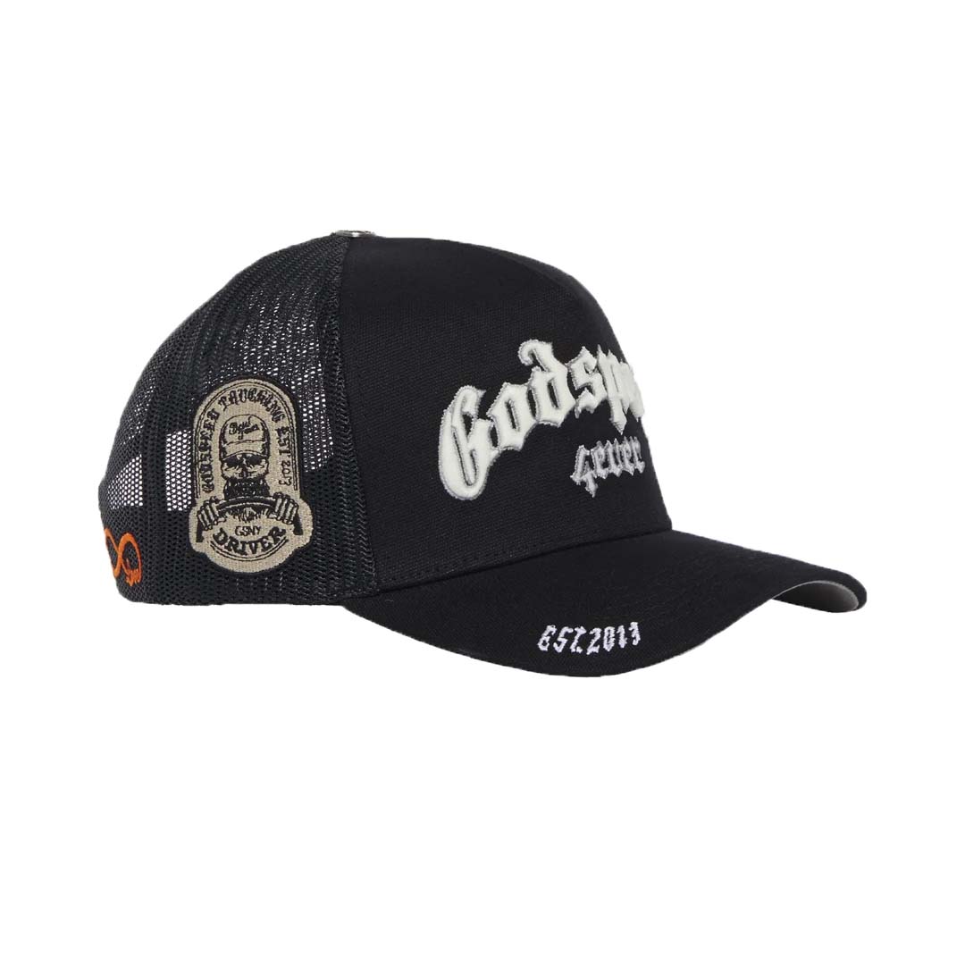 Godspeed Trucker Hat Black White by Godspeed - NWAHype No.1 for streetwear Hats in USA