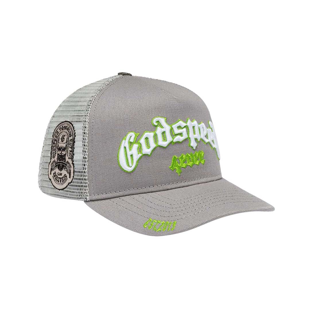 Godspeed Trucker Hat Grey Lime by Godspeed - NWAHYPE No.1 for streetwear Hats in USA
