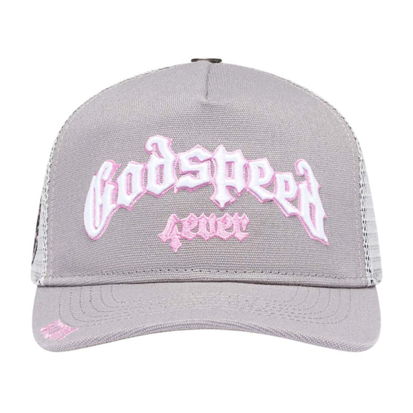 Godspeed Trucker Hat Grey Pink by Godspeed - NWAHYPE No.1 for streetwear Hats in USA