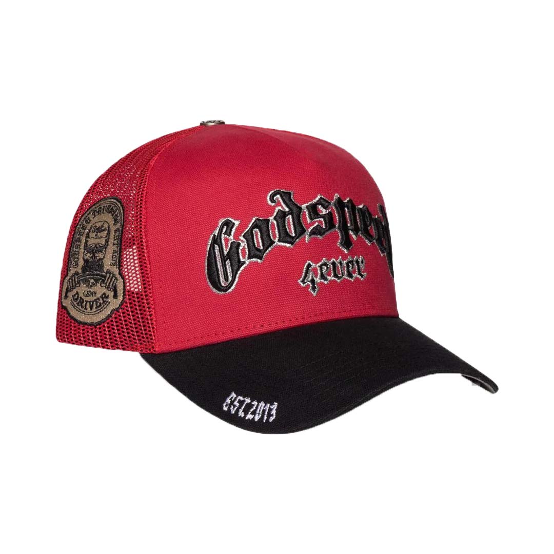 Godspeed Trucker Hat Red Black by Godspeed - NWAHYPE No.1 for streetwear Hats in USA
