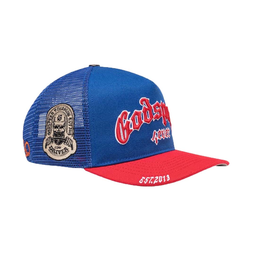 Godspeed Trucker Hat Red Blue by Godspeed - NWAHype No.1 for streetwear Hats in USA