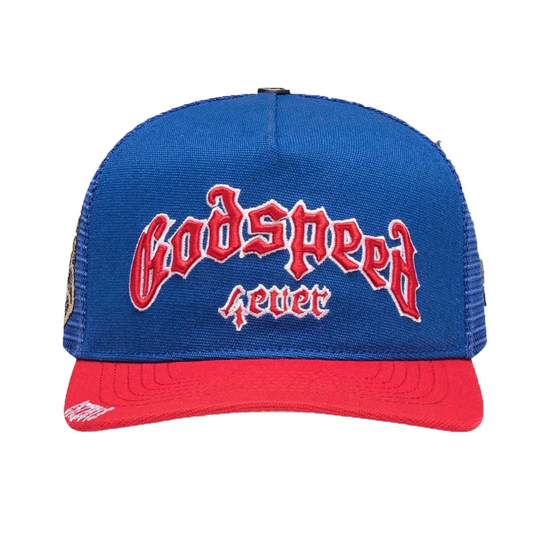 Godspeed Trucker Hat Red Blue by Godspeed - NWAHype No.1 for streetwear Hats in USA