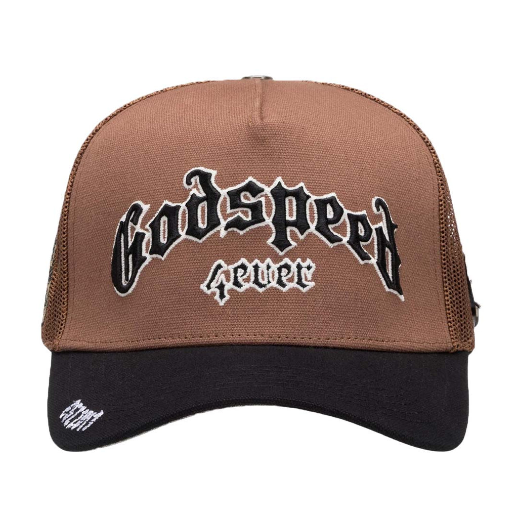 Godspeed Trucker Hat Taupe Brown Black by Godspeed - NWAHype No.1 for streetwear Hats in USA