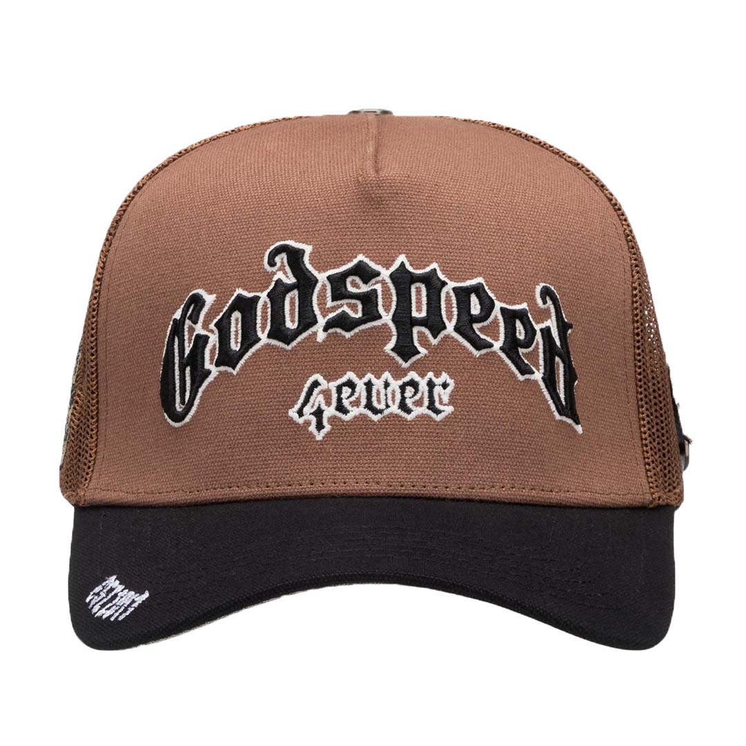 Godspeed Trucker Hat Taupe Brown Black by Godspeed - NWAHype No.1 for streetwear Hats in USA