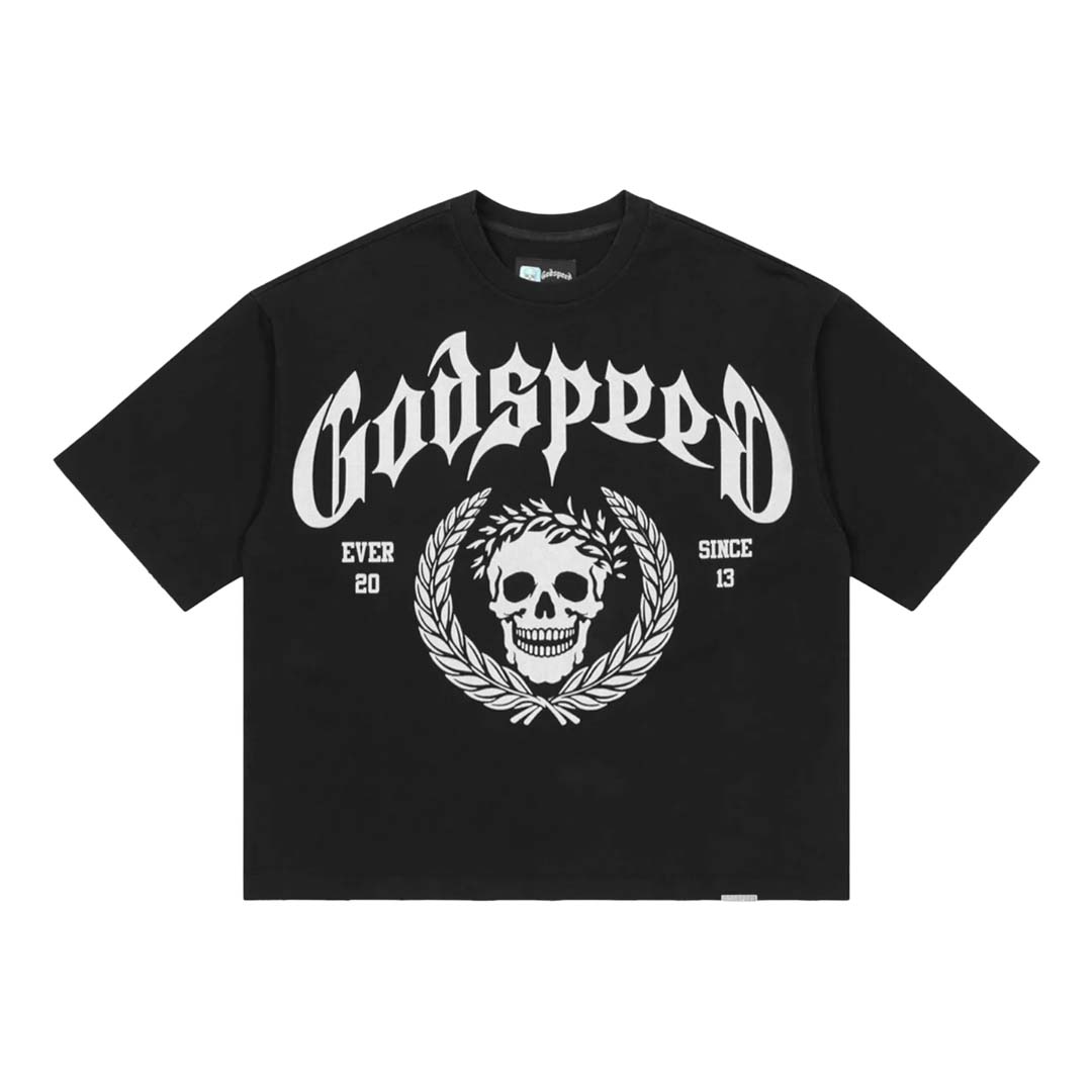 Godspeed Victor Crest Black Basic Tee by Godspeed - NWAHYPE No.1 for streetwear T-Shirts in USA