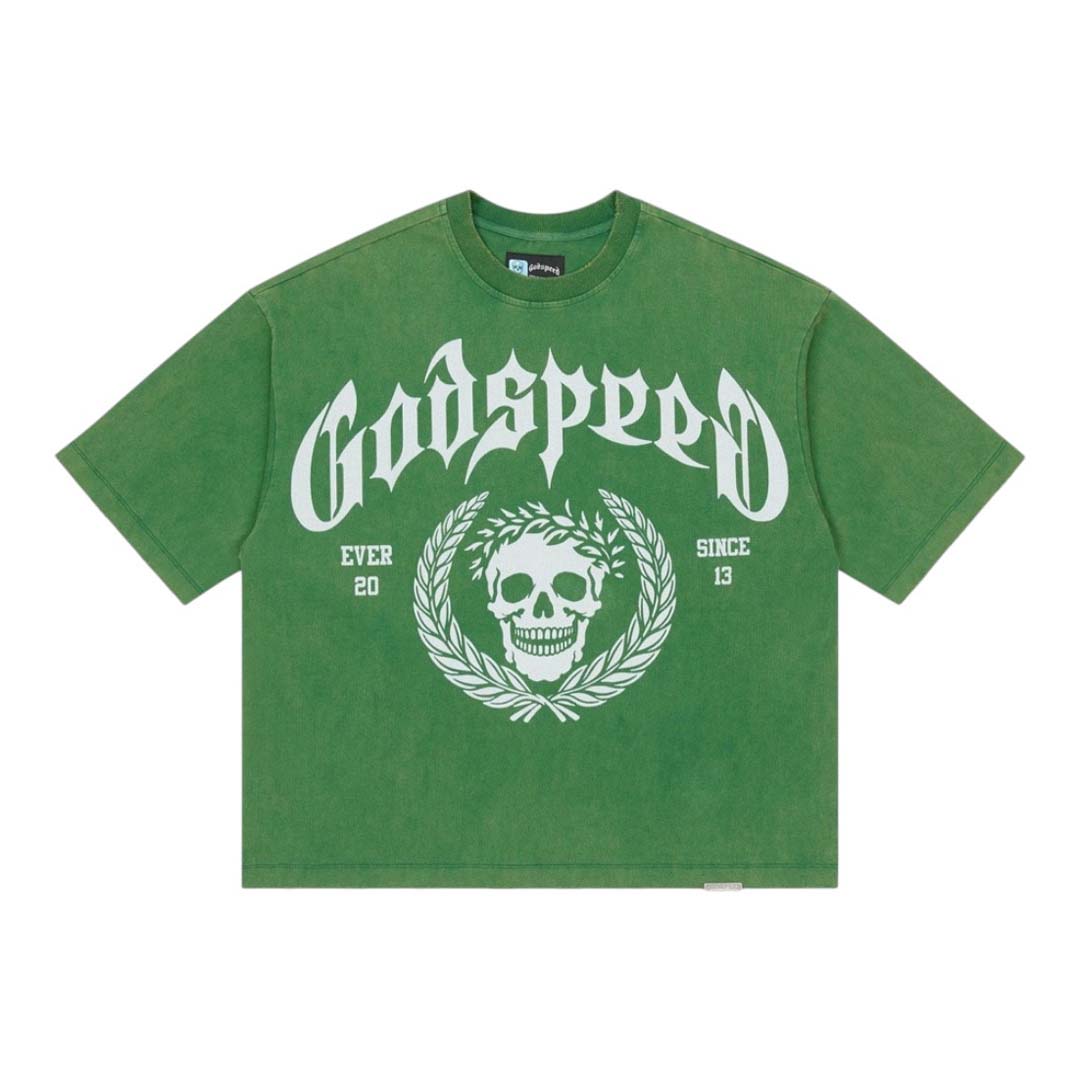 Godspeed Victor Crest Green Basic Tee by Godspeed - NWAHYPE No.1 for streetwear T-Shirts in USA