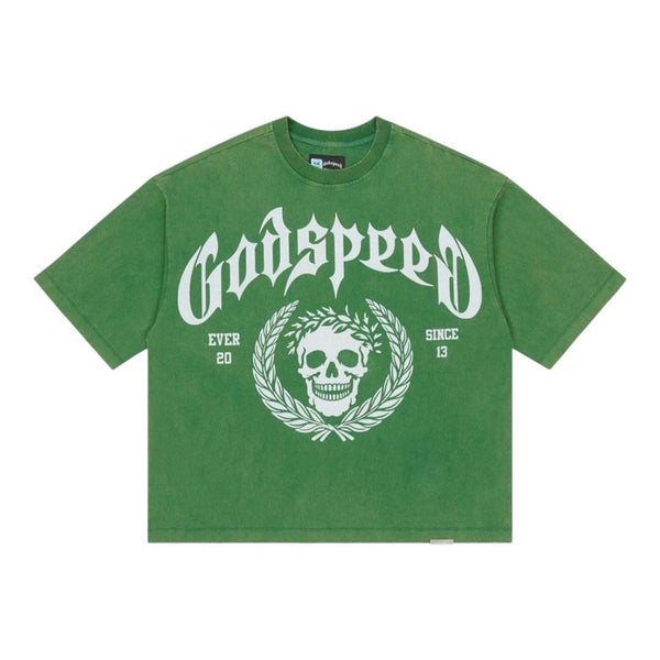 Godspeed Victor Crest Green Basic Tee by Godspeed - NWAHYPE No.1 for streetwear T-Shirts in USA
