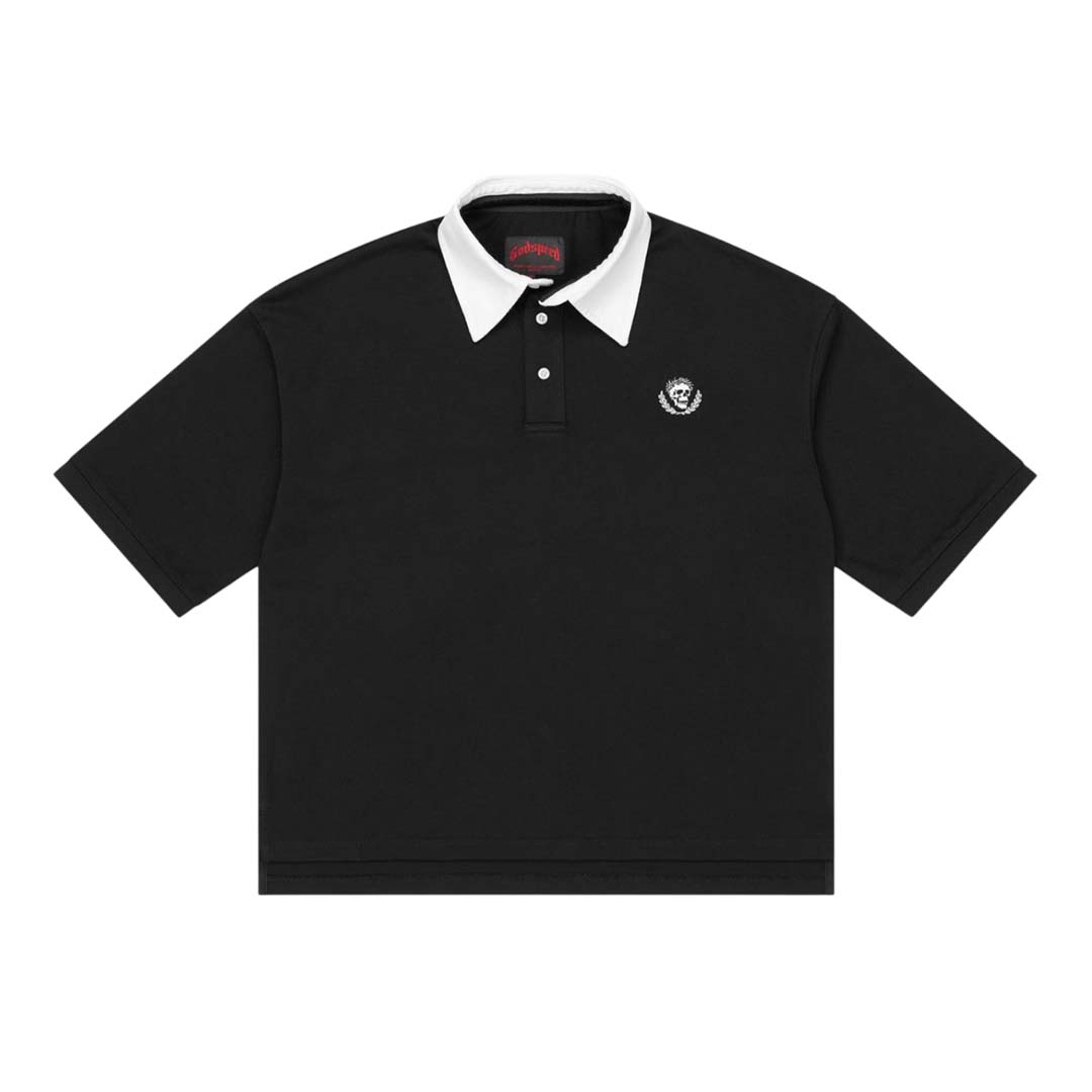 Godspeed Victor Minimal Crest Polo Black by Godspeed - NWAHYPE No.1 for streetwear T-Shirts in USA