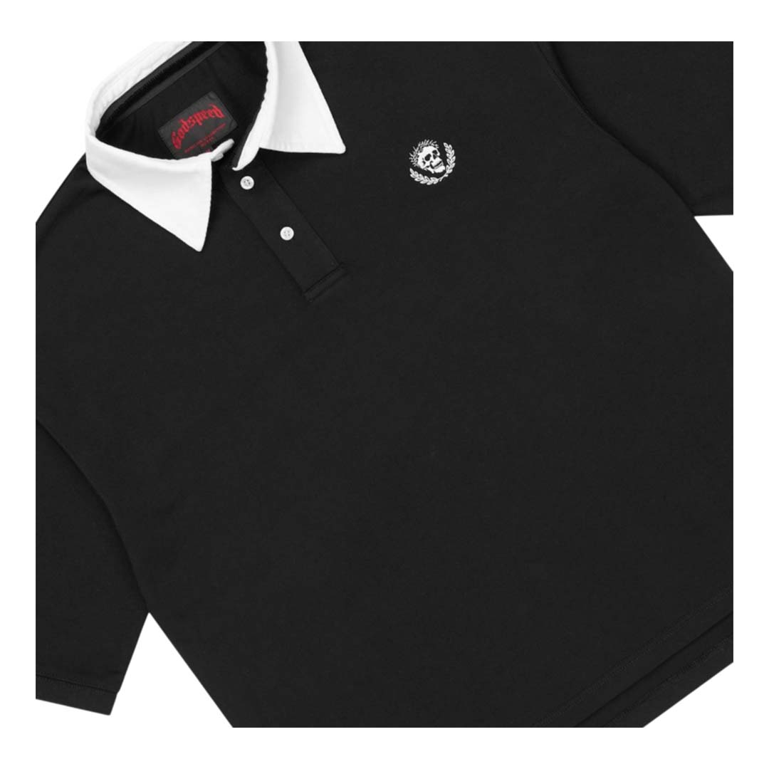 Godspeed Victor Minimal Crest Polo Black by Godspeed - NWAHYPE No.1 for streetwear T-Shirts in USA