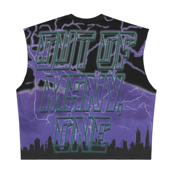 Godspeed Voltage Sleeveless Black Purple Tee by Godspeed - NWAHYPE No.1 for streetwear T-Shirts in USA