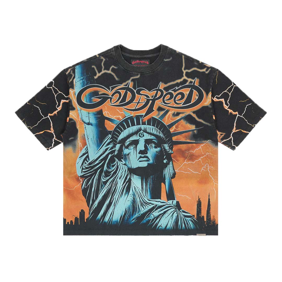 Godspeed Voltage T-Shirt - Black & Orange Stylish Design – NWAHYPE