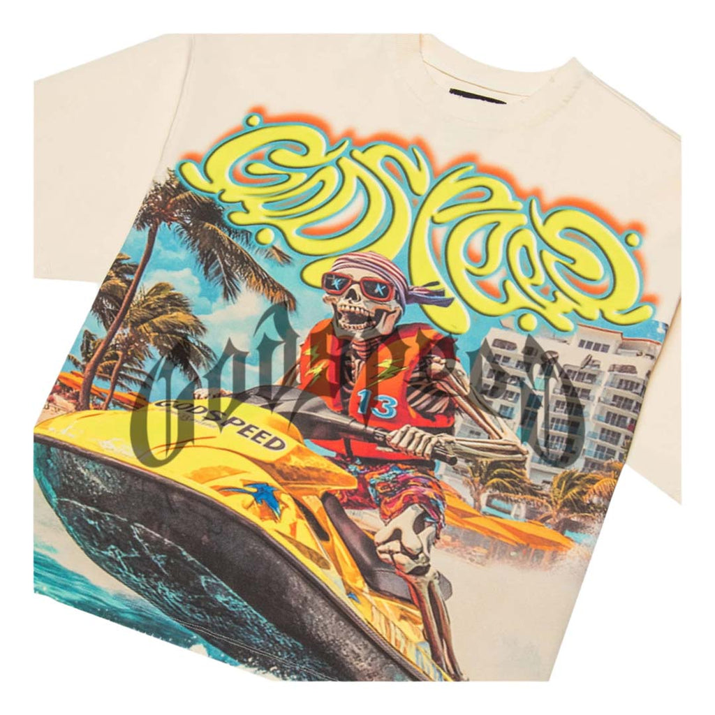 Godspeed Wave Runner Bone Tee by Godspeed - NWAHype 1 for streetwear T-Shirts in USA