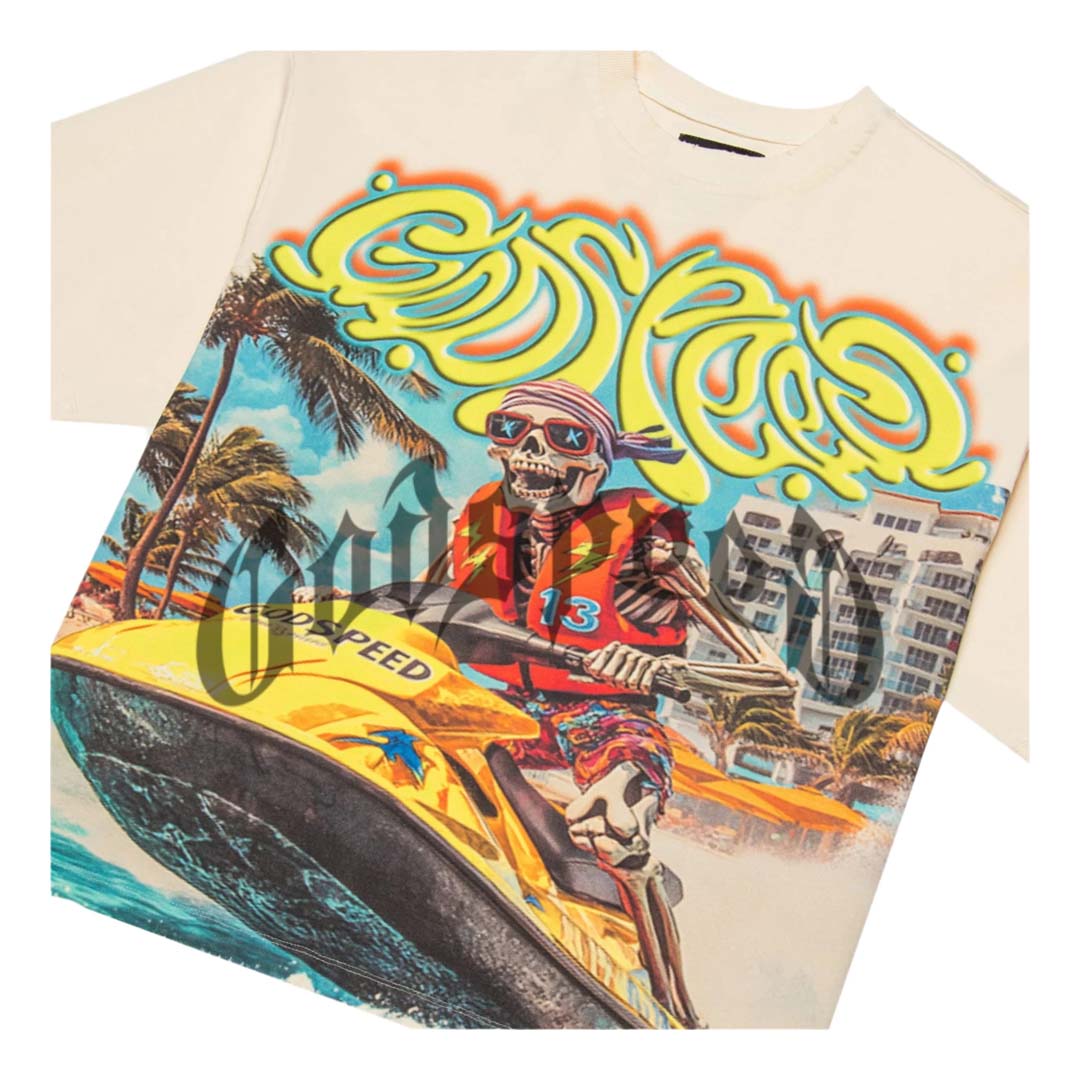 Godspeed Wave Runner Bone Tee by Godspeed - NWAHype 1 for streetwear T-Shirts in USA