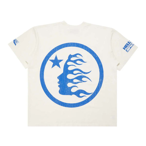 Hellstar Beat Us! Tee White Blue by Hellstar - NWAHYPE No.1 for streetwear T-Shirts in USA