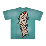 Hellstar Crack Print Tee 'Green' by Hellstar - NWAHype No.1 for streetwear T-Shirts in USA