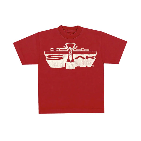 Hellstar Jesus Emblem Tee Red by Hellstar - NWAHype 1 for streetwear T-Shirts in USA