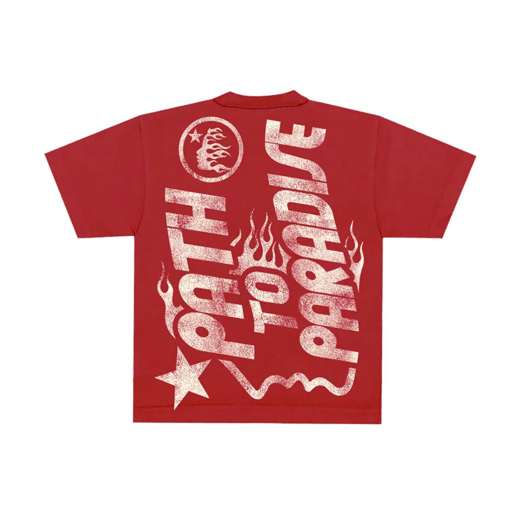 Hellstar Jesus Emblem Tee Red by Hellstar - NWAHype 1 for streetwear T-Shirts in USA