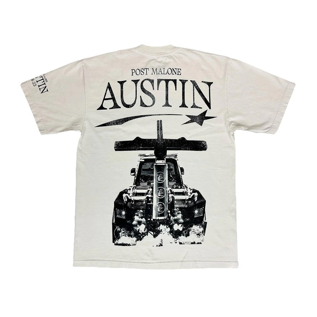Hellstar Post Malone Austin Tee Cream by Hellstar - NWAHype 1 for streetwear T-Shirts in USA