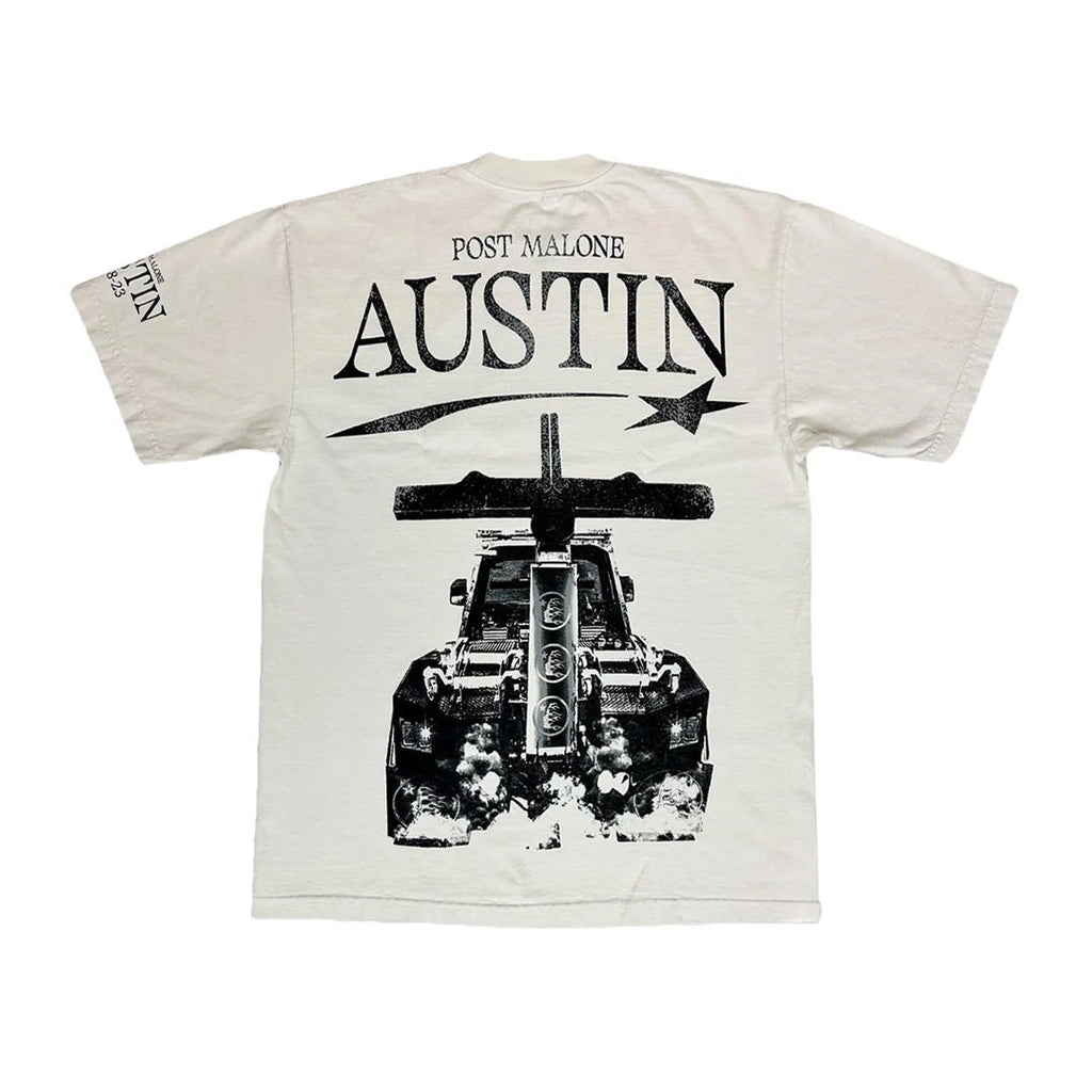Hellstar Post Malone Austin Tee Cream by Hellstar - NWAHype 1 for streetwear T-Shirts in USA