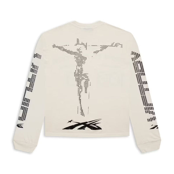 Hellstar Scoreboard Long Sleeve Tee Off White by Hellstar - NWAHype 1 for streetwear T-Shirts in USA